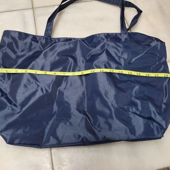 Sorrento Italia Women's Blue White Striped Double Handle One Size Tote Bags - Picture 10 of 11